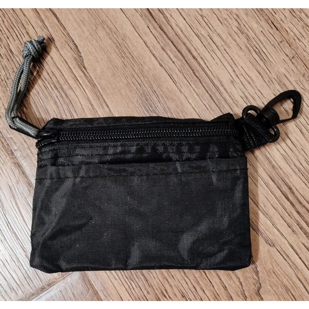 Black Zipper Clip Bag